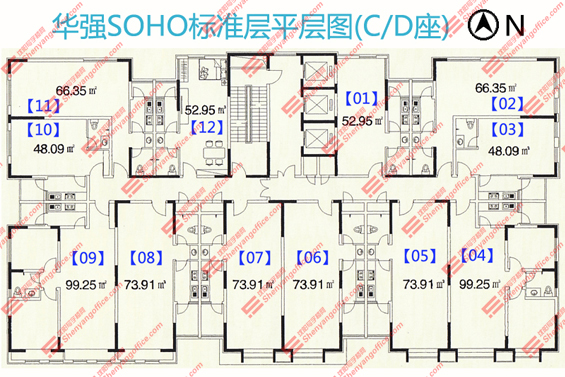 SOHO-C座平层图