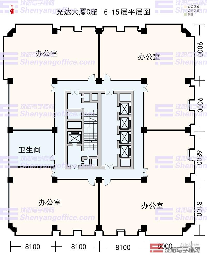 光达大厦B座平层图