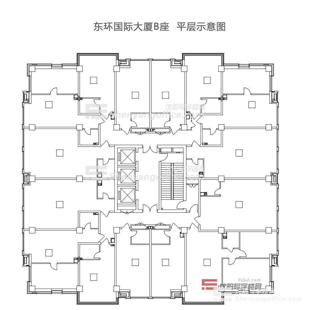 东环国际B座平层图