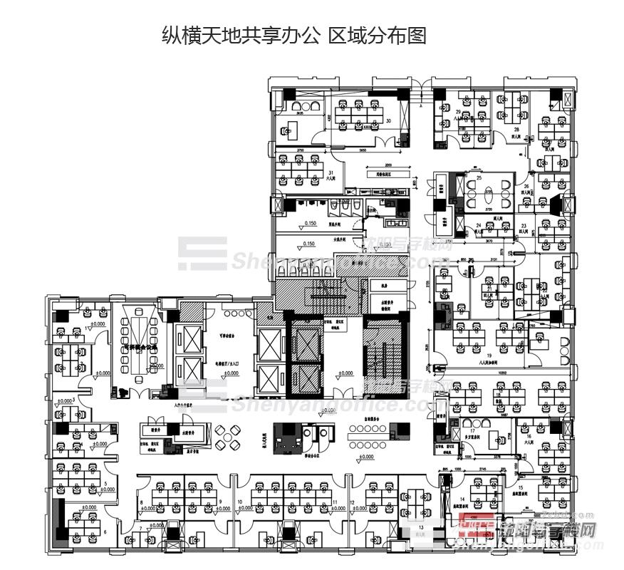 纵横天地共享办公平层图