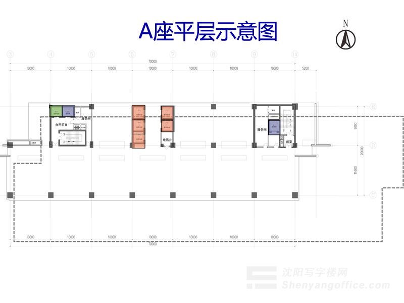 A座平层图