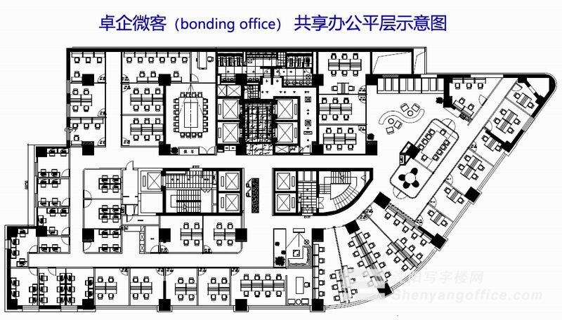 卓企微客平层图