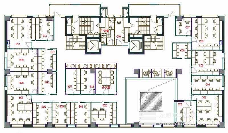 蓝鲸SOHO二层平层图